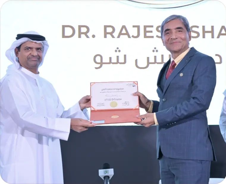 Dr Rajesh shah Sheikh Zayed International Award