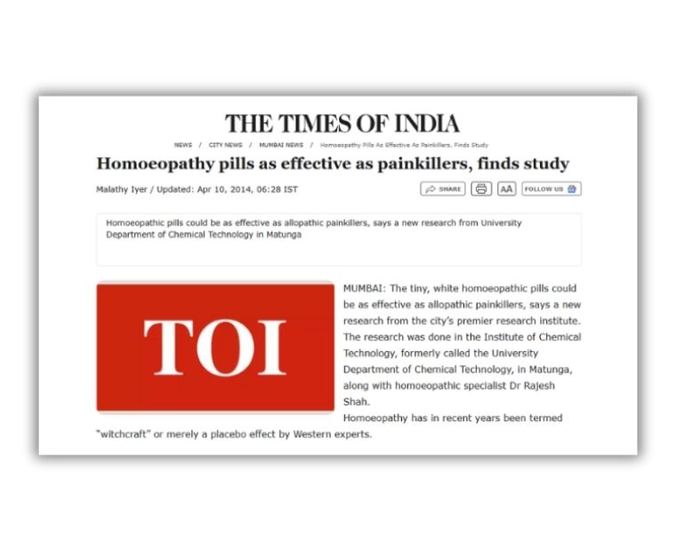 Homoeopathy Pills as Effective as Painkillers, Finds Study