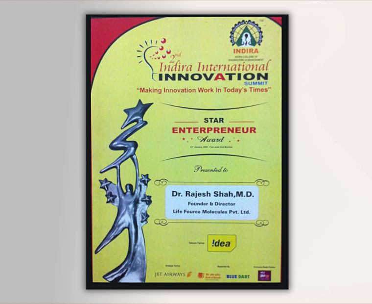 Star Entrepreneur Award Dr Rajesh Shah