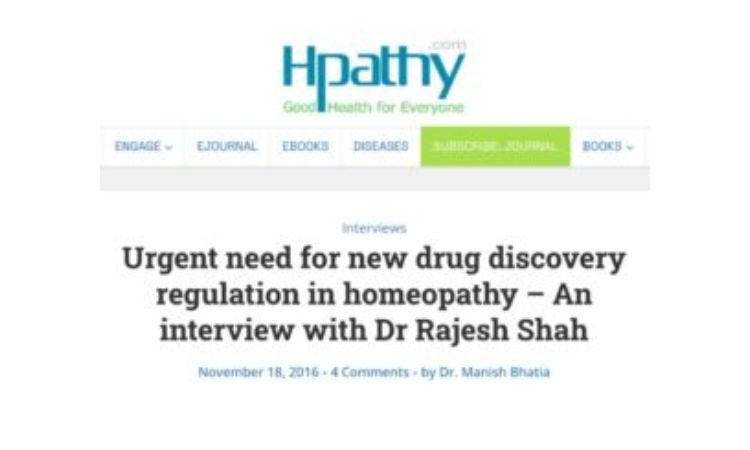 Urgent need for new drug discovery - An interview with Hpathy