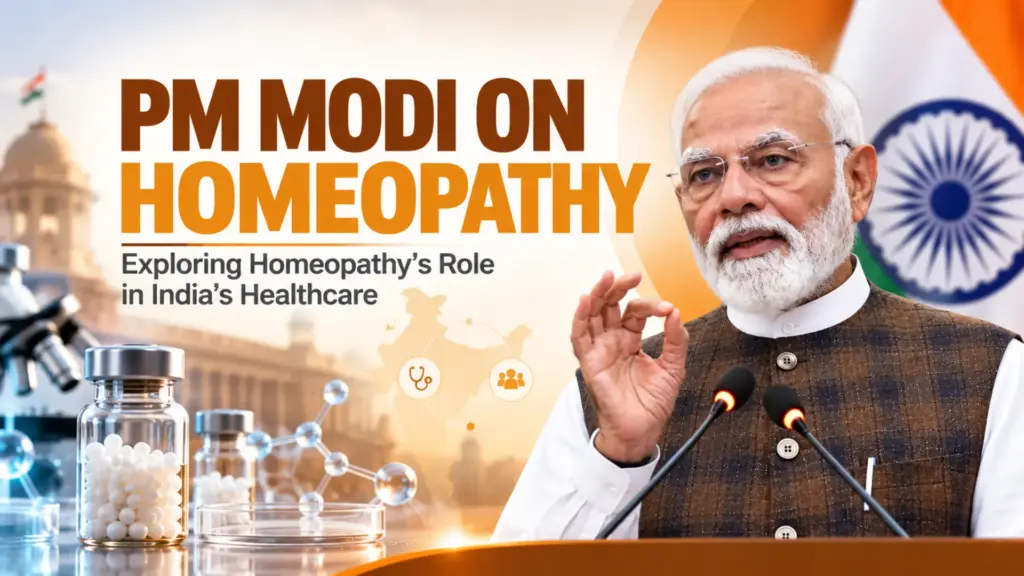 PM Modi on homeopathy in India and its role in the country's healthcare system.